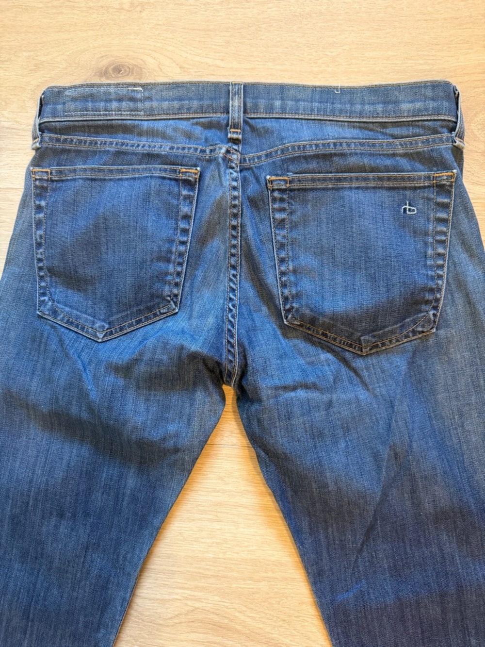 Rag & Bone Women's Dre Low-Rise Slim Boyfriend Jeans Size 27 Medium Dark Wash - Picture 9 of 12